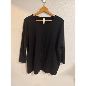 Spanx Women's L/G Black‎ Dolman Sleeve Relaxed Fit Tunic Top